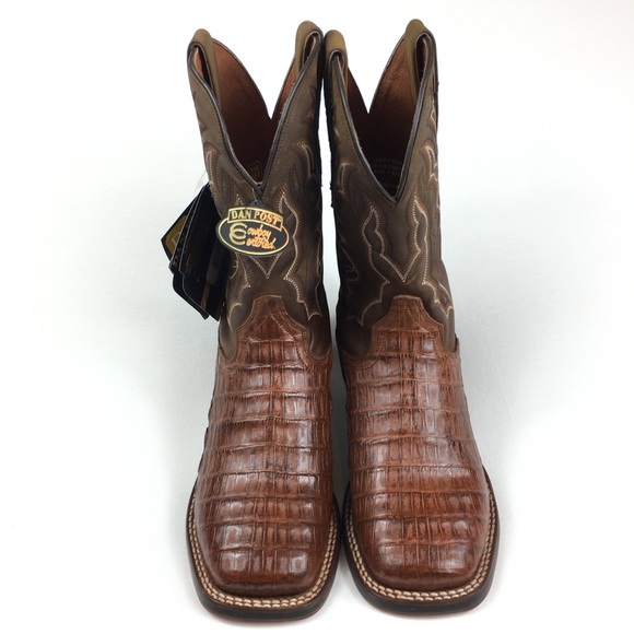 Dan Post Cowboy Certified Kingsly Caiman Square Toe Apache/Chocolate Boot